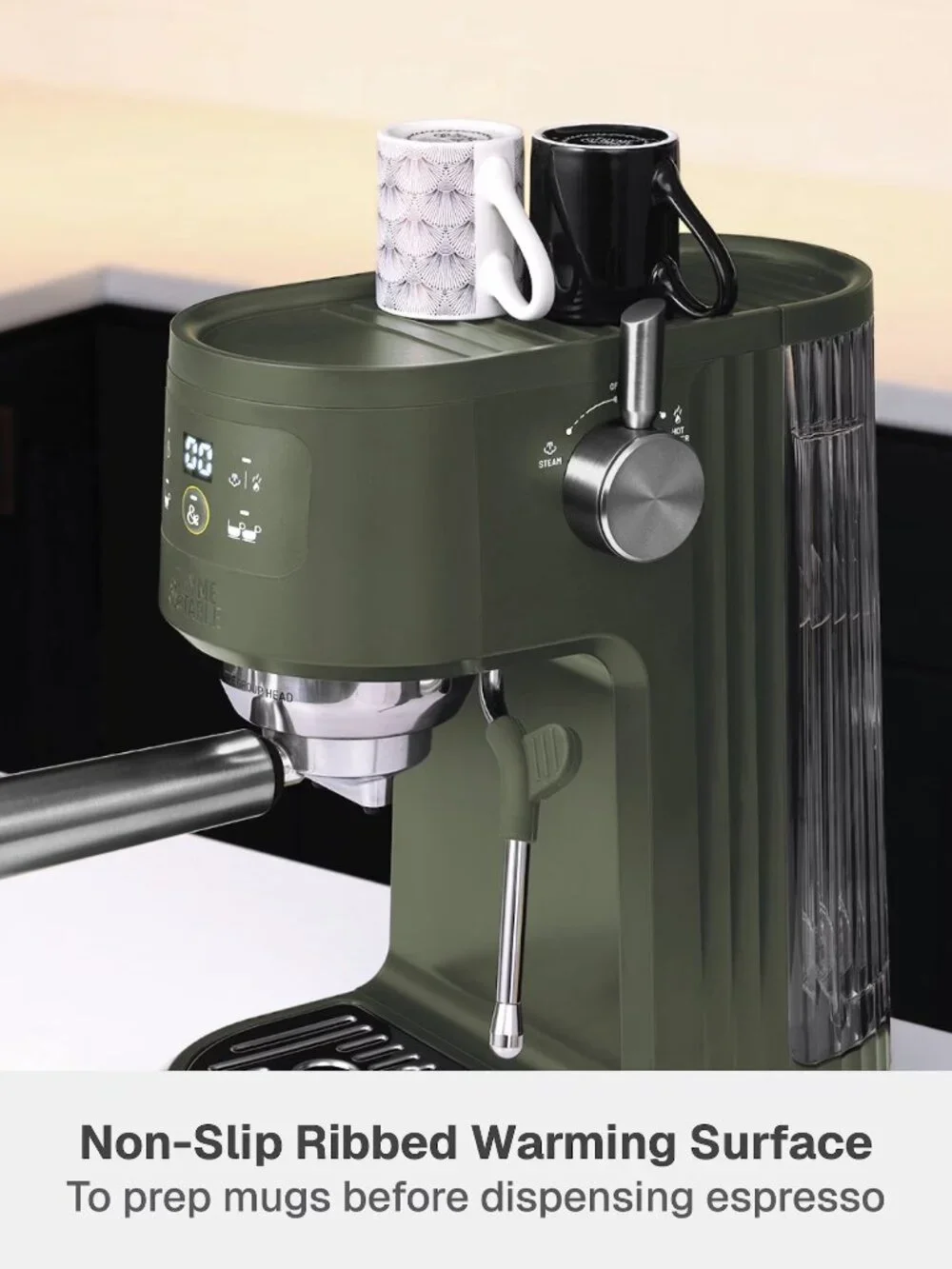 Thyme & Table Barista Mini Espresso Machine 15 Bar - Dusty Moss / Green - NEW